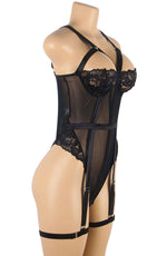 YesX Lace Bodysuit Black