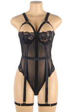 YesX Lace Bodysuit Black