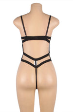 YesX Plus Size Bodysuit Black