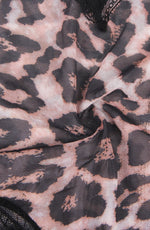 YesX Leopard Print Black Lace Bodysuit