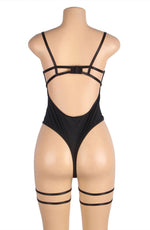 YesX Black Mesh Underwired Lingerie Body