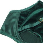 YesX Plus Size Hollow Cut Halter Bra Lingerie Set Green