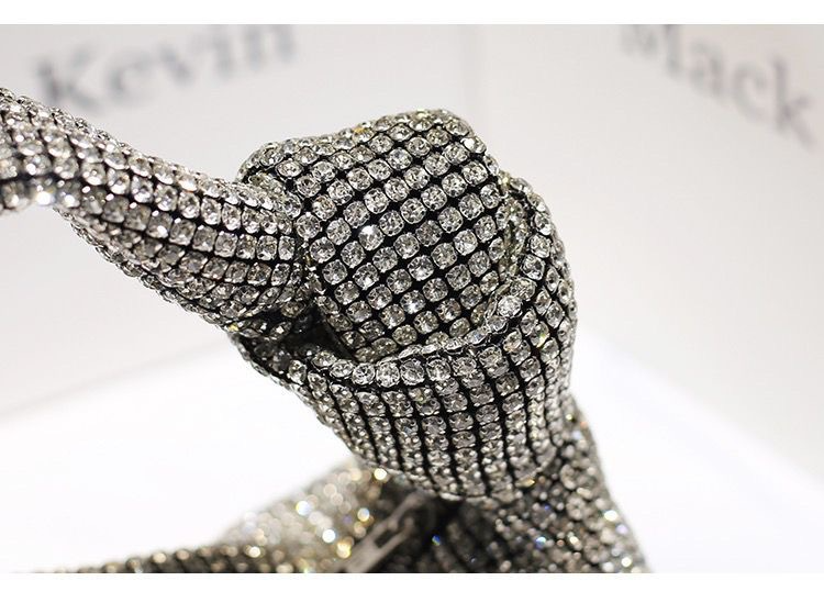 Amelia Diamond Rhinestone Chain Evening Handbag