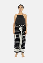 1 People Antibes Beach Sarong Black & Creme