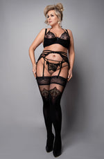 Ballerina Plus Size 600 Black Hold Ups