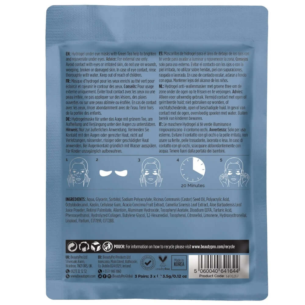 BeautyPro Spa at Home Skincare Gift Box - Top to Toe Sheet Mask Set