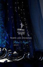 Ballerina Blue Night Hold Ups Black & Skin with Grey Detail