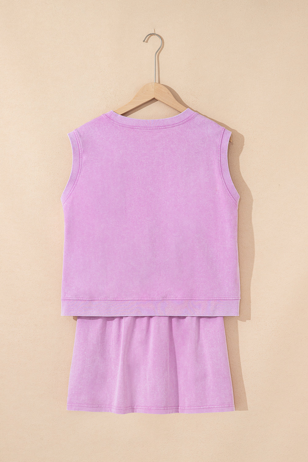 Two Piece Mineral Wash Cotton Loungewear Set