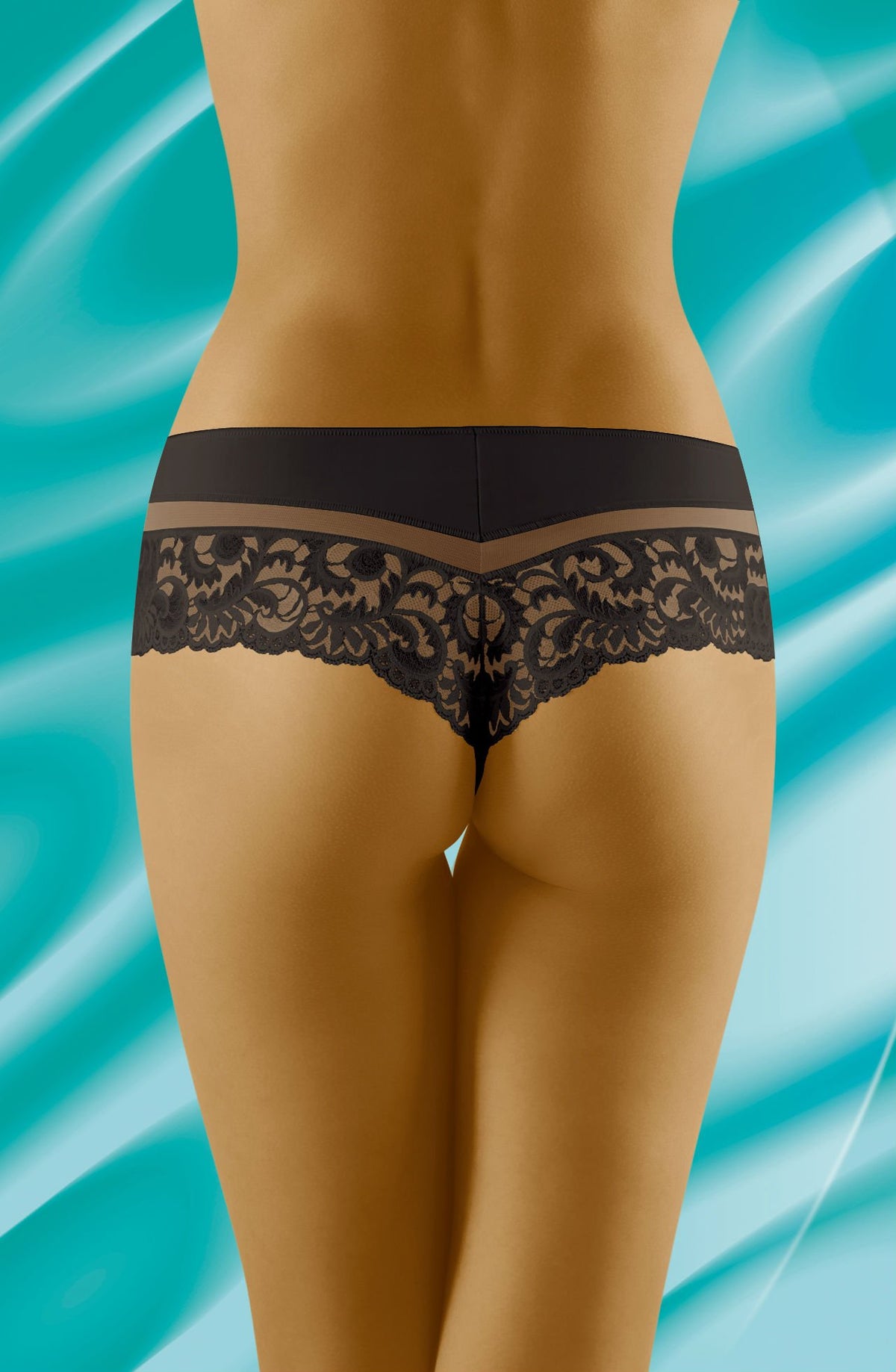 Wolbar Cantata Shorts Soft Microfibre Thong Black