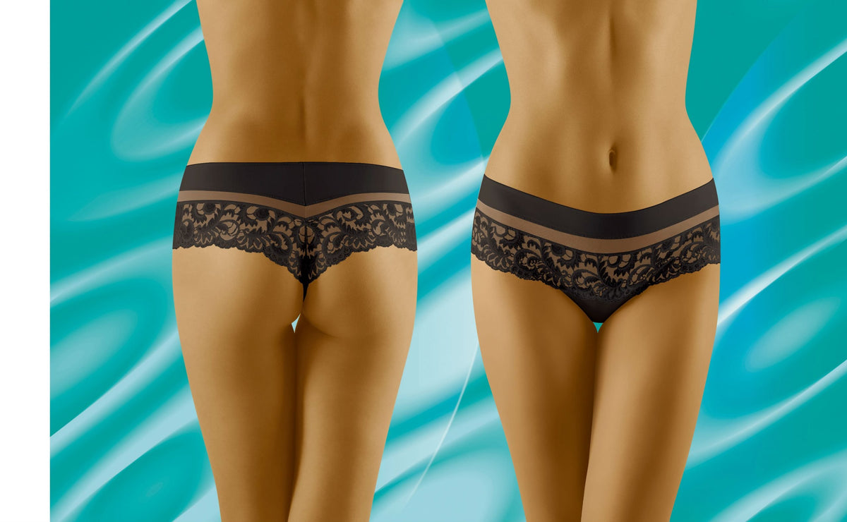 Wolbar Cantata Shorts Soft Microfibre Thong Black