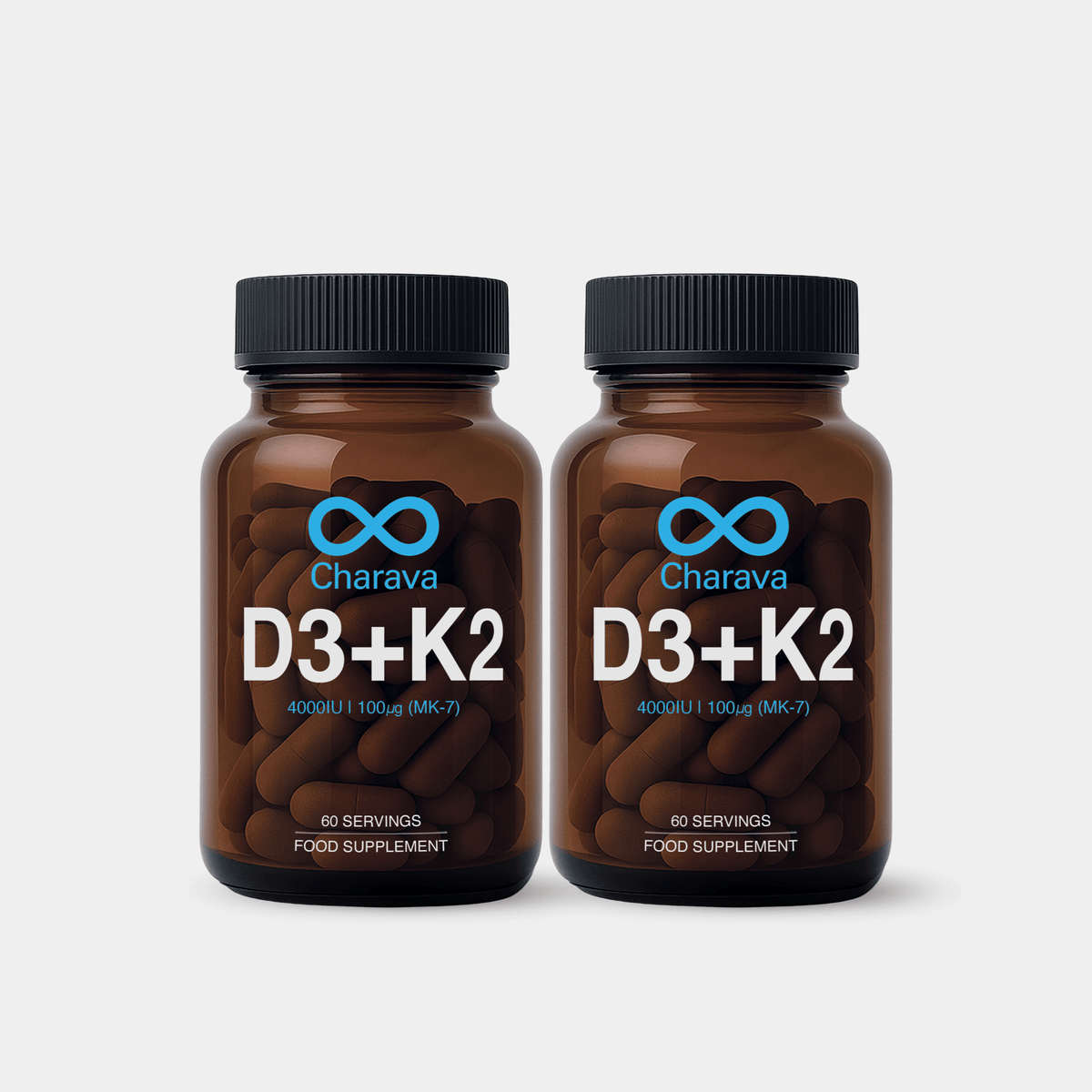 Charava Vitamin D3 (4000IU) + K2 (MK-7) 120 Days