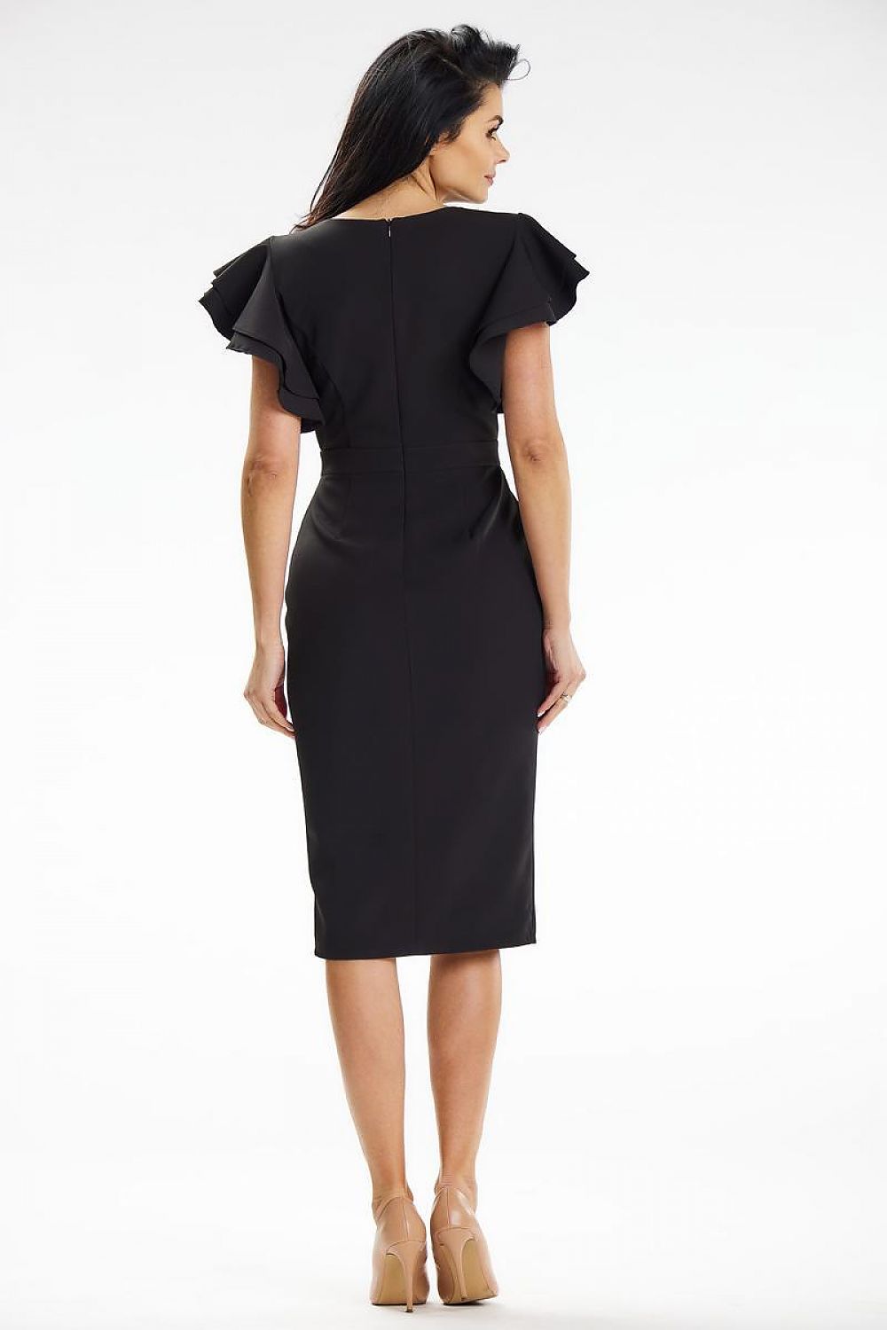 Awama Sweetheart Neckline Cocktail Midi Dress