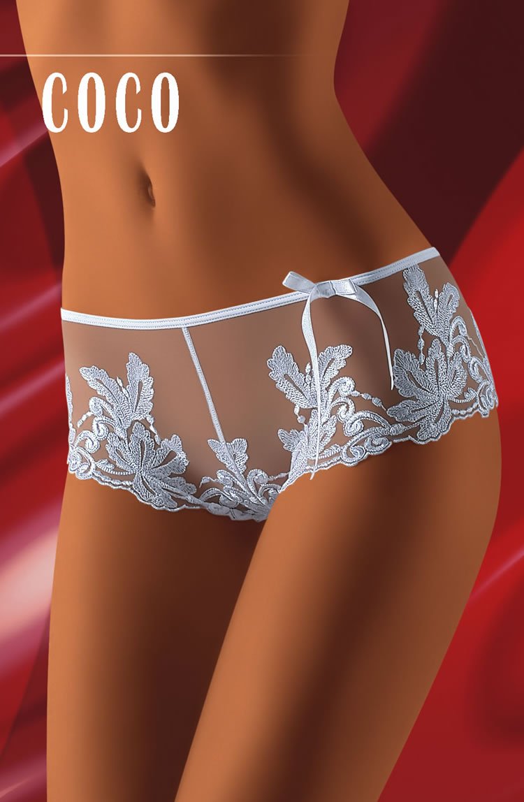 Wolbar Coco Embroidered Bow Briefs White