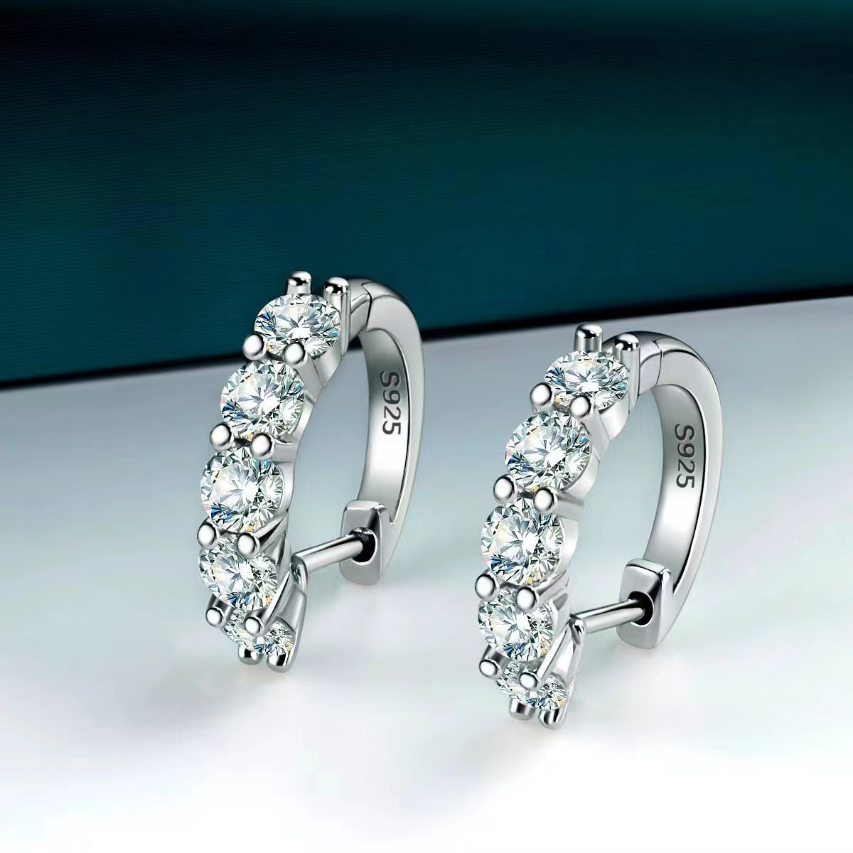 Cosima Moissanite Stud Earrings D Colour Moissanite Earrings