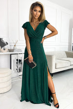 Crystal Occasion Long Occasion Dress | Numoco Green