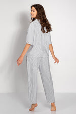 Momenti Per Me V-Neck Buttoned Two-Piece Pyjama Set