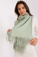 AT Warm Tassel Winter Shawl Scarf green one-size-fits-all