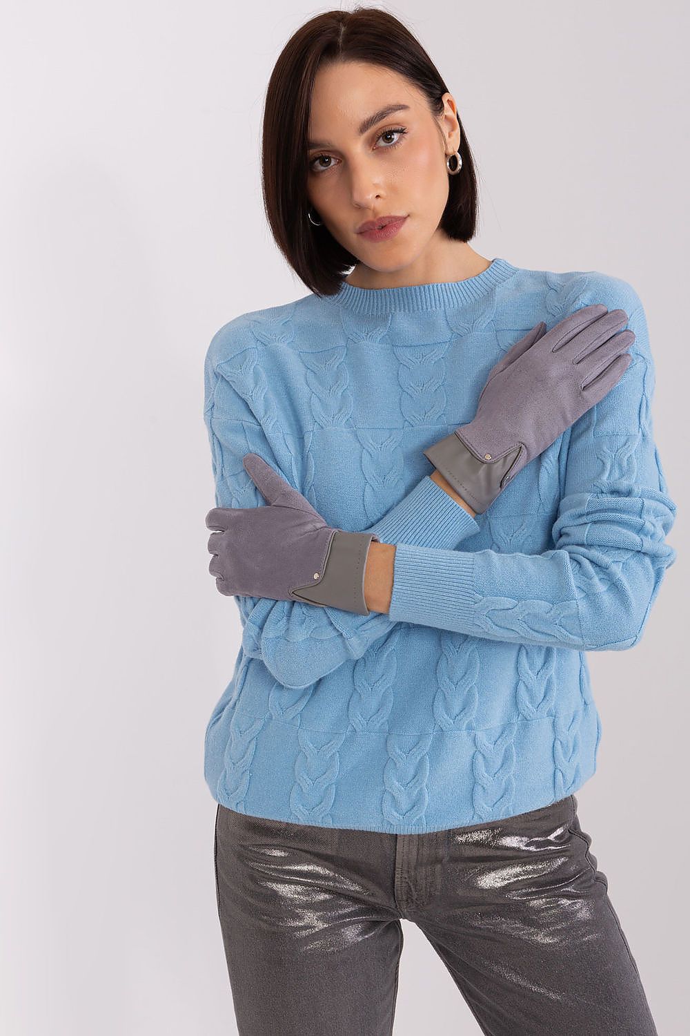 AT Dual-Material Touchscreen Gloves grey