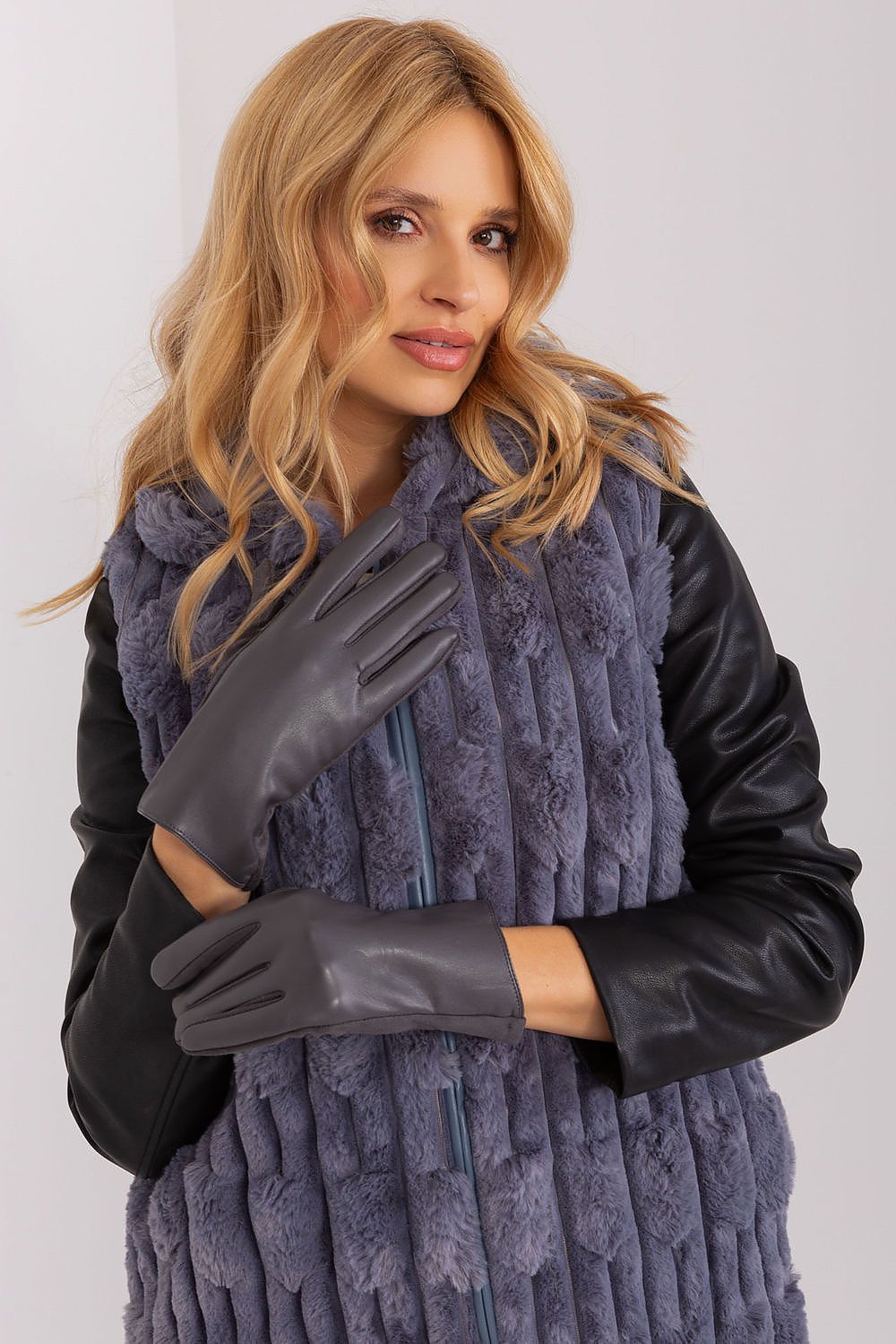 AT Mixed-Material Touch Gloves grey