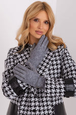 AT Geometric Pattern Gloves grey