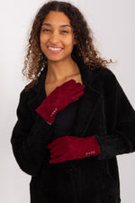 AT Geometric Pattern Gloves red