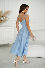 Bicotone Midi Strappy Flared Day Dress