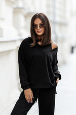 LaBalancia Feminine Three Piece Loungewear Set black