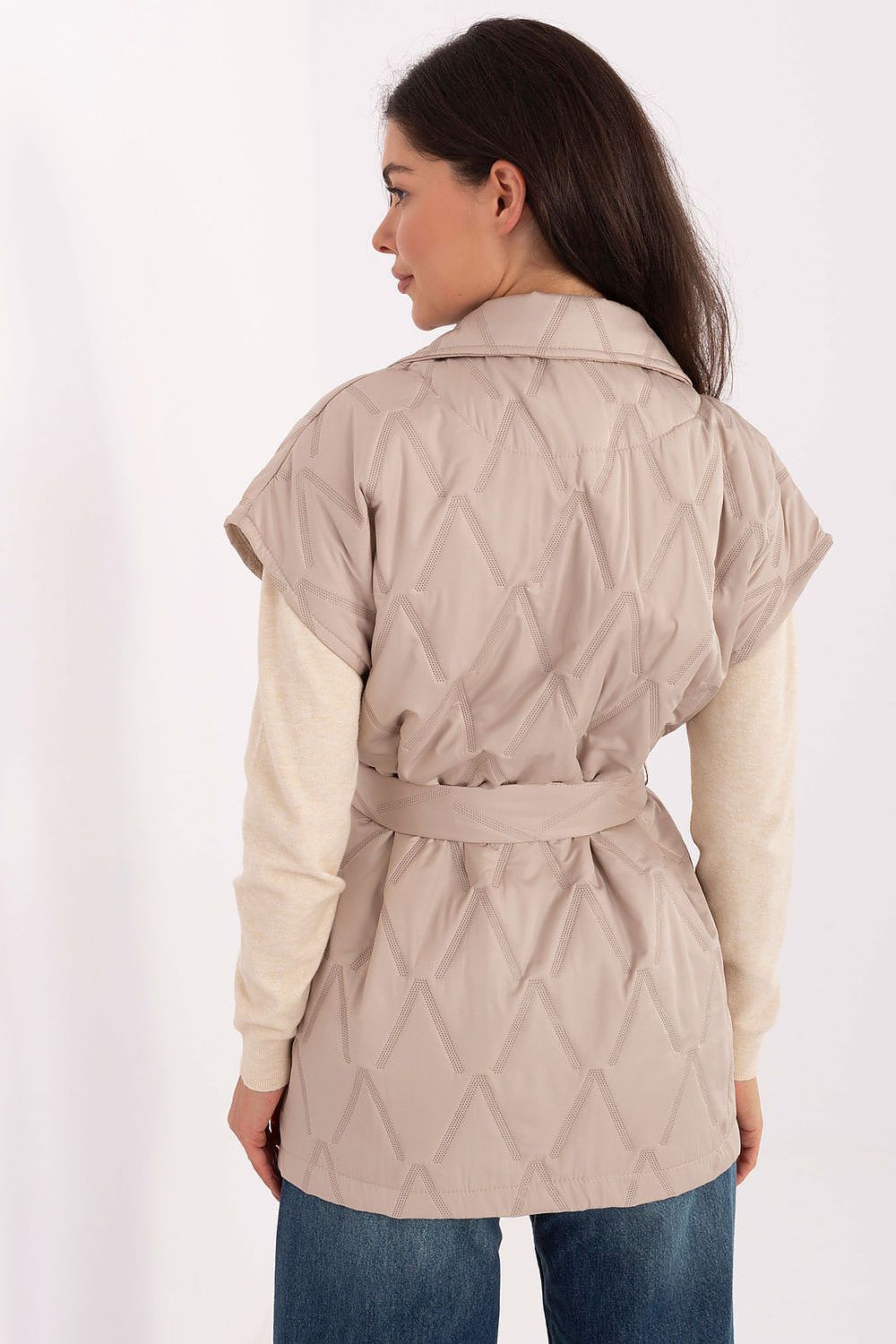 Rue Paris Quilted Buttoned Gilet Vest