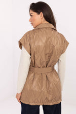 Rue Paris Quilted Buttoned Gilet Vest
