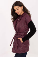 Rue Paris Quilted Buttoned Gilet Vest