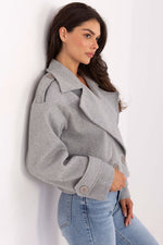 Rue Paris Short Eco-Leather Trench Coat