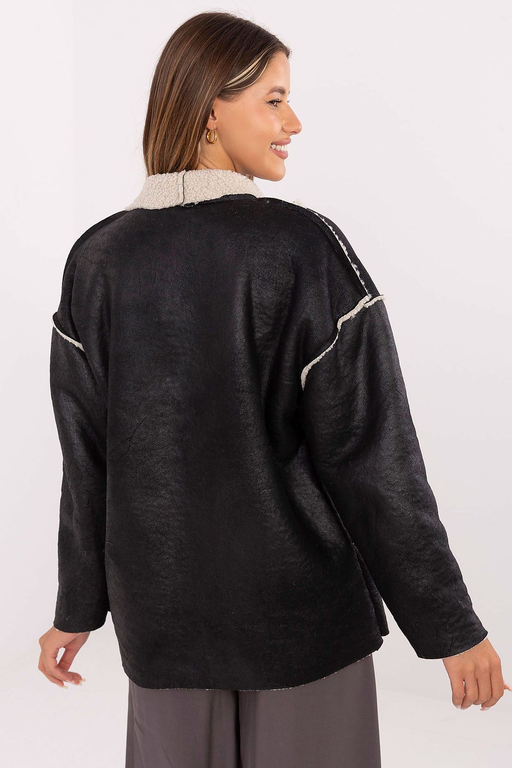 Factory Price Faux Fur Lapel Jacket