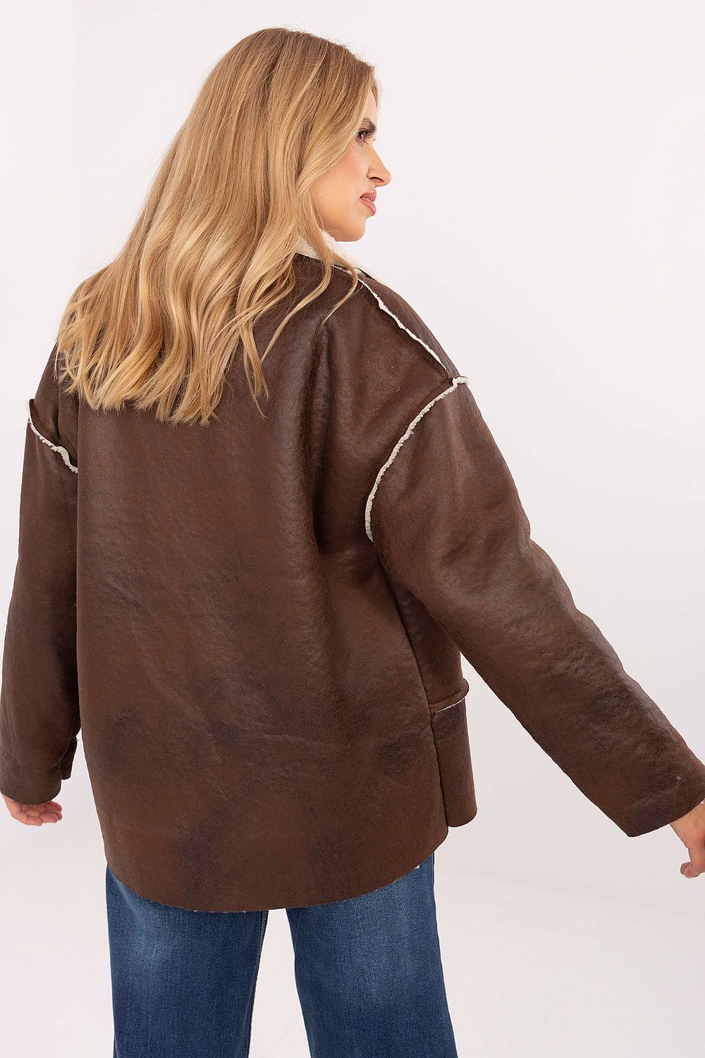 Factory Price Faux Fur Lapel Jacket