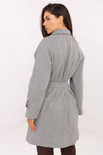 Rue Paris Knee-Length Belted Transitional Coat