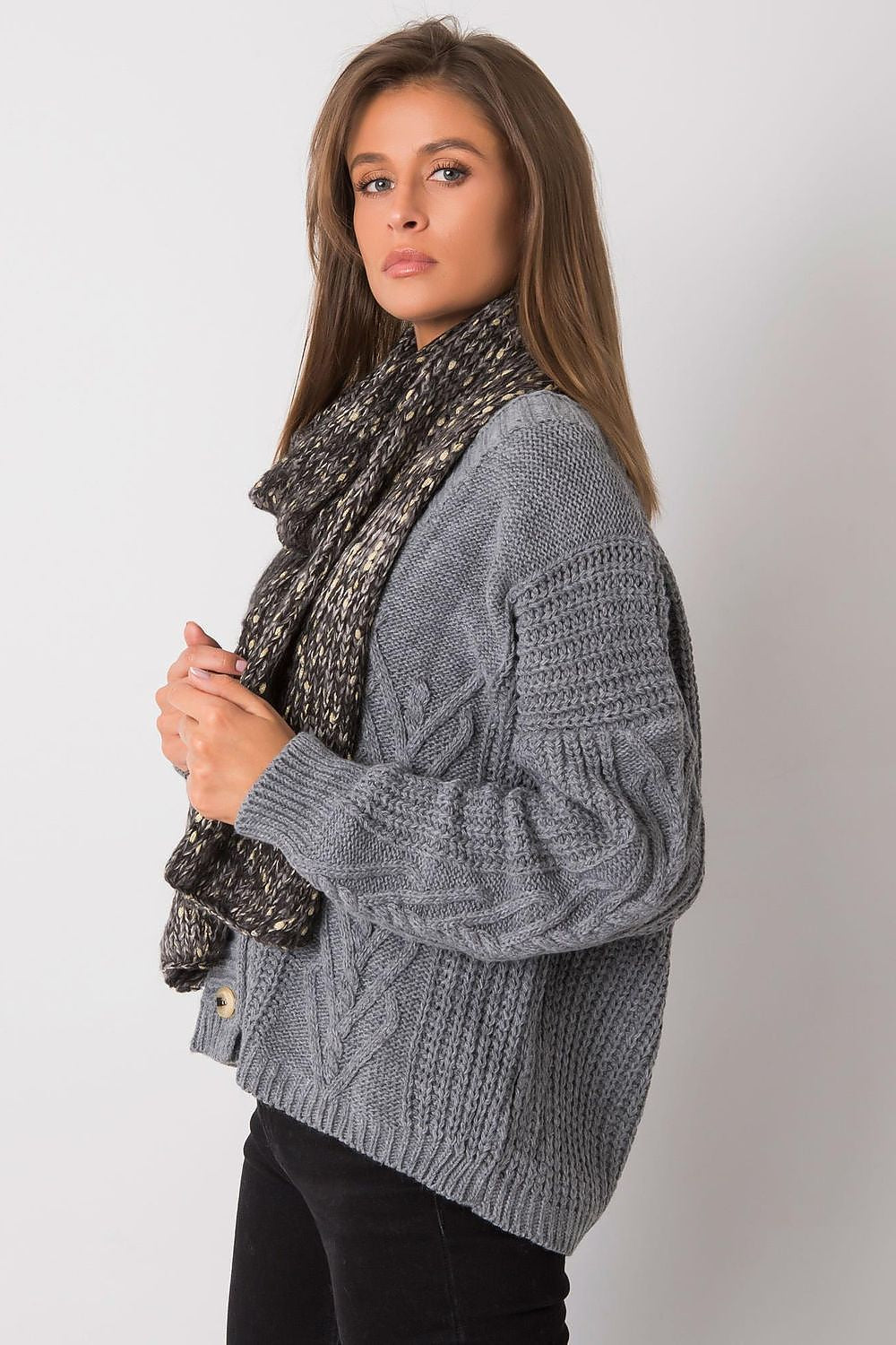 AT Metallic Thread Scarf