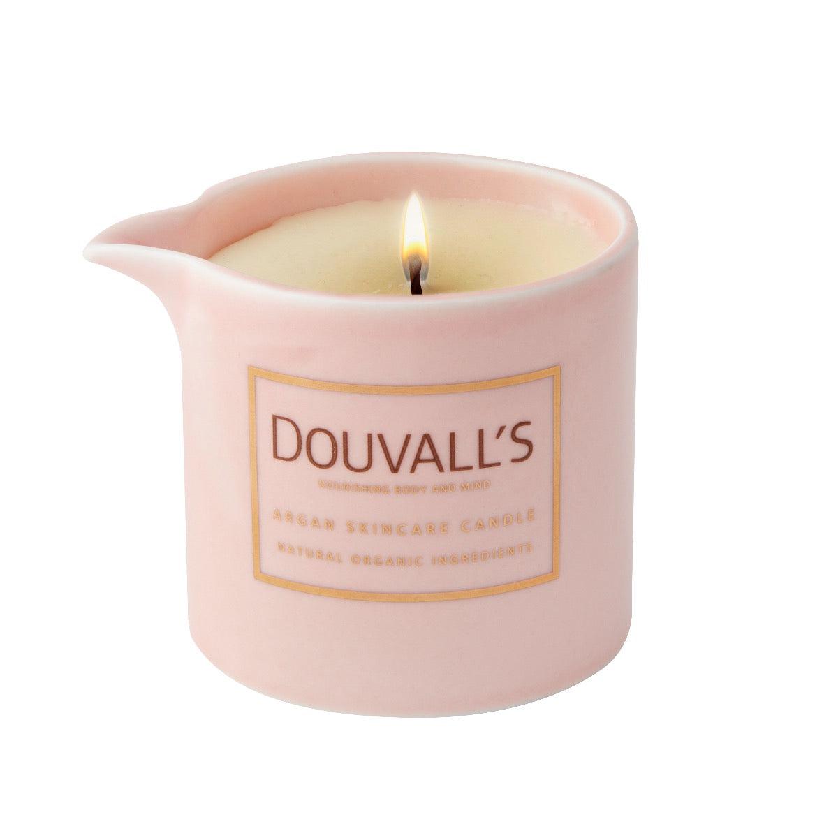Douvall's Argan Massage Candle - Orangery Orchard 180g | Intensely Nourishing and Hydrating Body Treatment