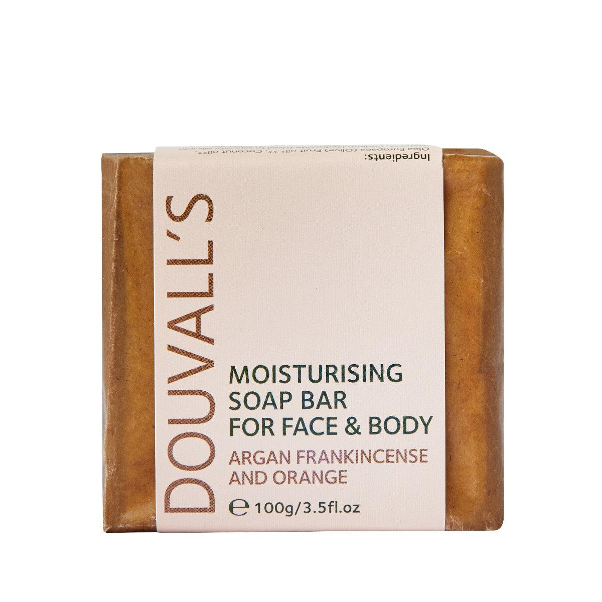 Douvall's Organic Argan Frankincense & Orange Soap 100g | Nourishing, Ethical, and Giving Back