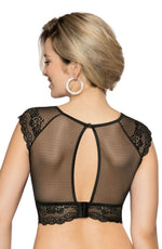 Roza Ellba Black Tulle LaceTop