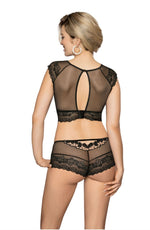 Roza Ellba Black Tulle LaceTop