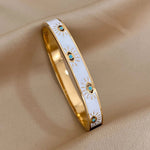 Enamel & Gold All-Seeing Eye Bracelet Gold