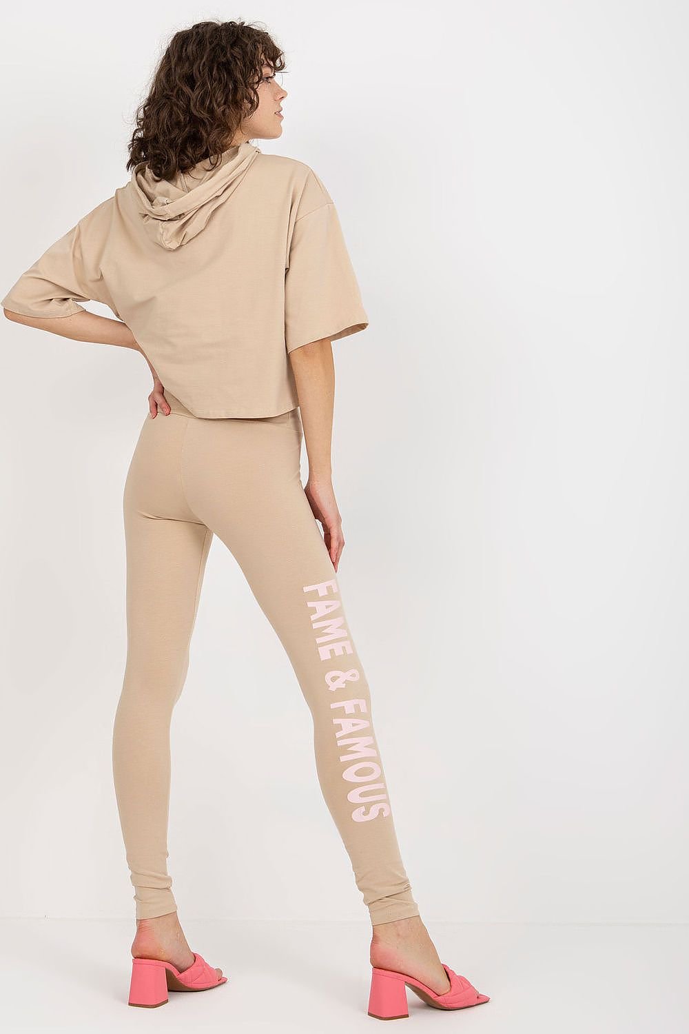 Ex Moda FAME Slogan Sweatshirt and Leggings Set