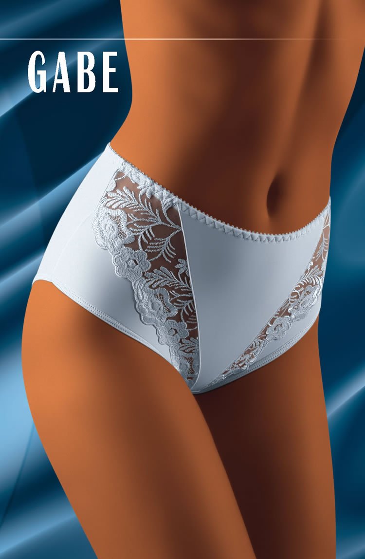Wolbar Gabe Microfibre Lace Briefs White