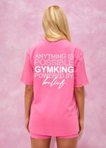 Gym King Malibu Oversized BF Tee Paradise Pink
