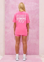Gym King Malibu Oversized BF Tee Paradise Pink