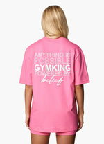 Gym King Malibu Oversized BF Tee Paradise Pink