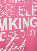Gym King Malibu Oversized BF Tee Paradise Pink