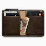 Herringbone Wallet, Brown | Mantidy®