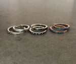 Hoop Earrings with Small Pave-set Stones