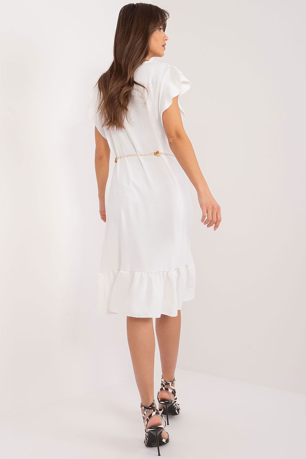 Italy Moda Flared Asymmetrical Day Dress