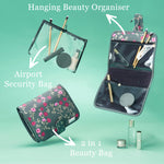 Kate' Hanging Beauty Bag in Blossom Charcoal